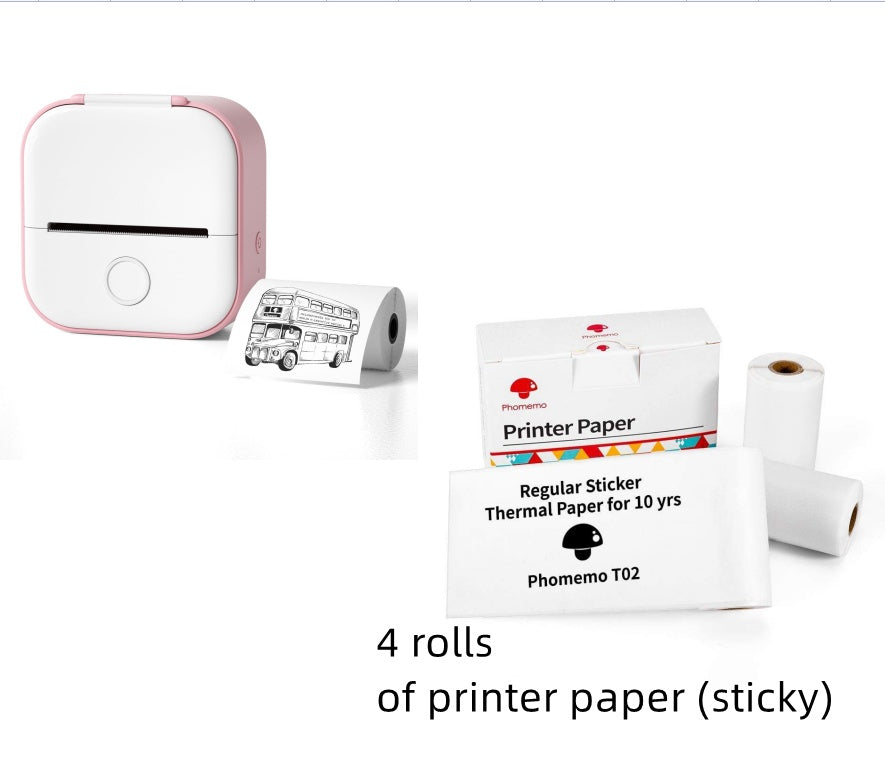 Portable Mini Thermal Label Printer Home Photo Printer Student Question Printer Bluetooth-compatible Mini Label Printer Price Tag