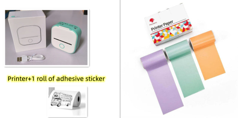 Portable Mini Thermal Label Printer Home Photo Printer Student Question Printer Bluetooth-compatible Mini Label Printer Price Tag