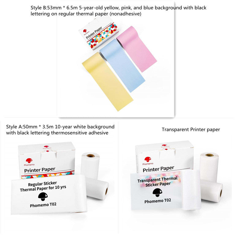Portable Mini Thermal Label Printer Home Photo Printer Student Question Printer Bluetooth-compatible Mini Label Printer Price Tag